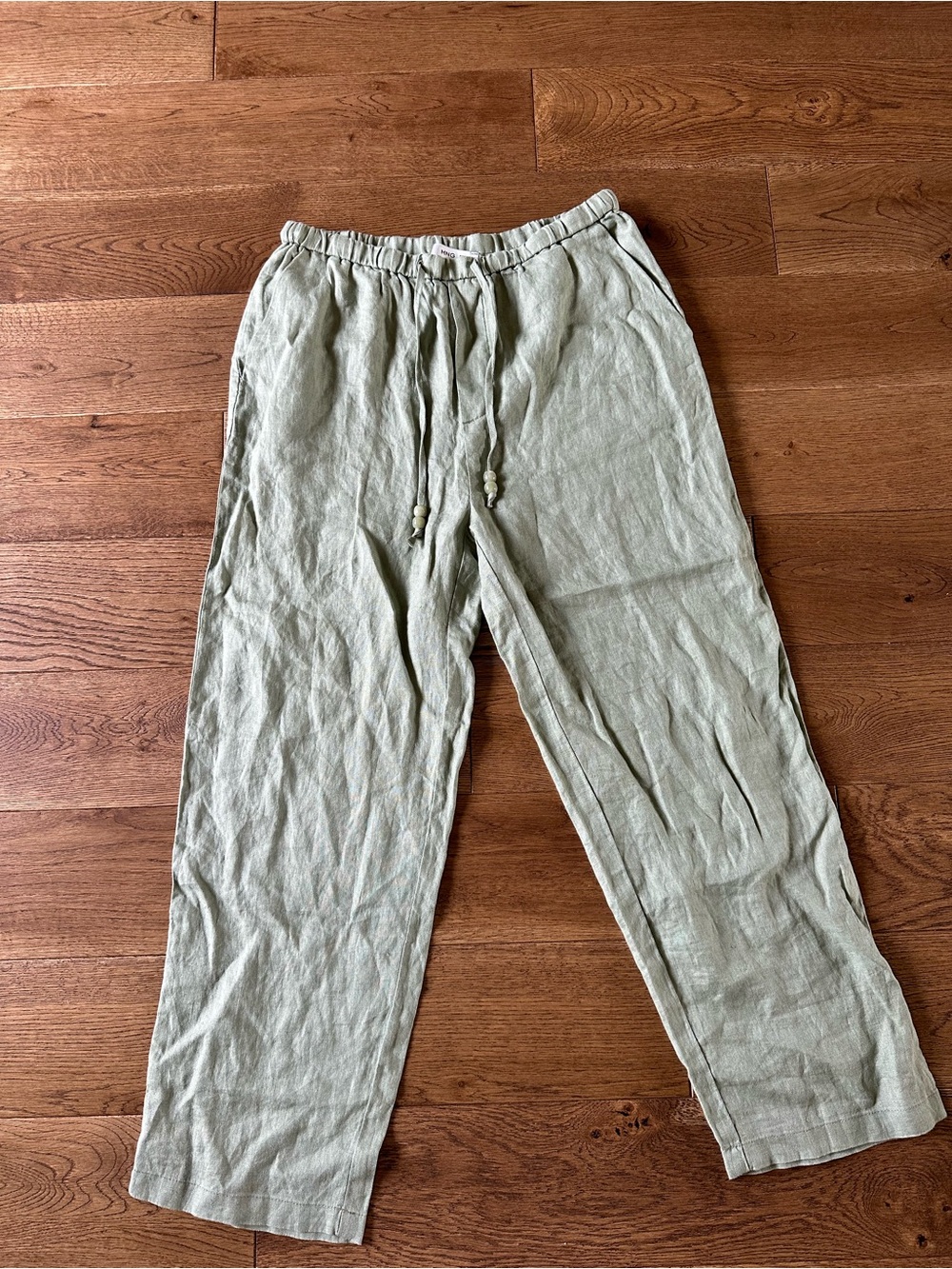 New Mango 100% Linen Ankle Pants XS